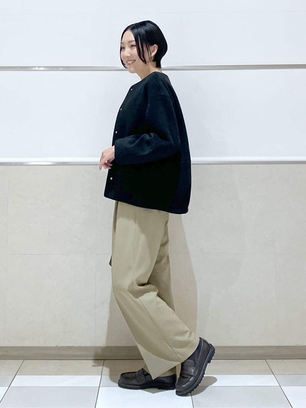 eriko さんの「Dessin｜【洗える】ウールブレンド後ろボタンニット」を使ったコーディネート