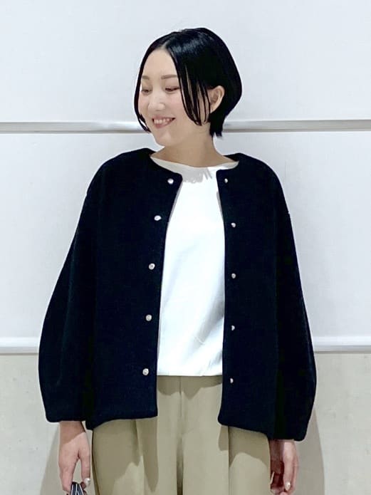 eriko さんの「Dessin｜【洗える】ウールブレンド後ろボタンニット」を使ったコーディネート