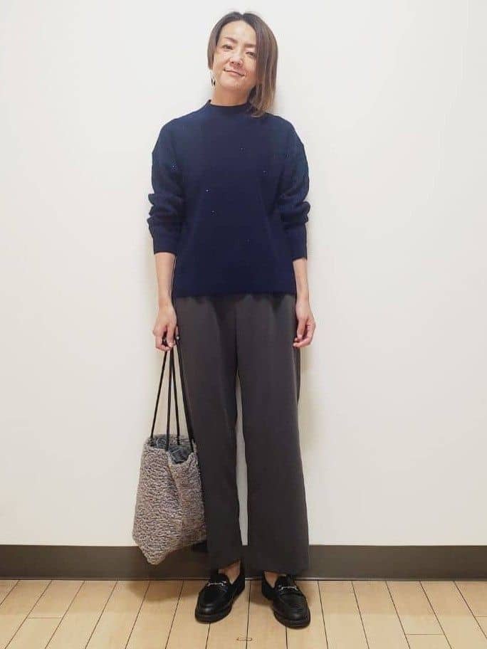 yuuさんの「Reflect｜【一枚で着映え◎／ゆったりシルエット】ラメ&times;スパンコールウール混ニット」を使ったコーディネート