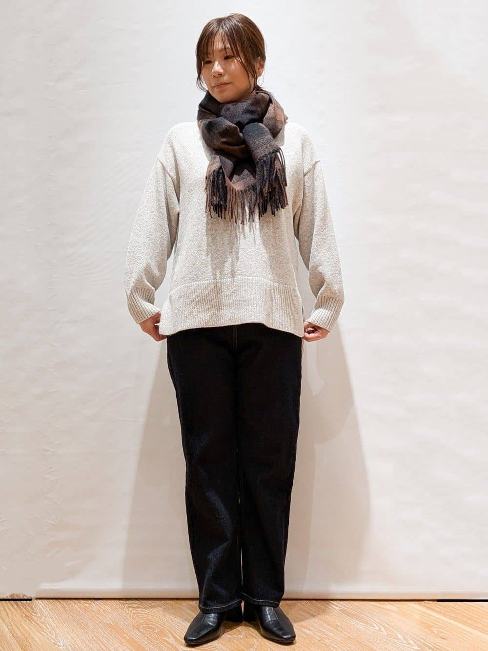 Shihoさんの「OPAQUE.CLIP｜ストレッチストレートデニム【洗濯機洗い可】」を使ったコーディネート