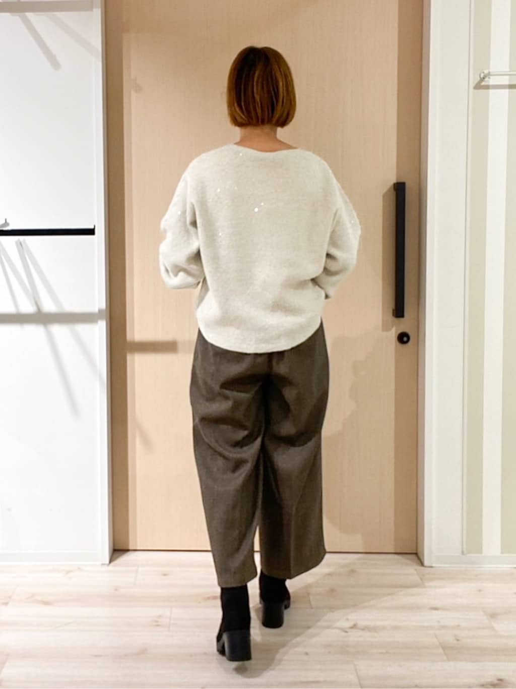 ぷくりんさんの「SHOO･LA･RUE｜【S-LL】きらっと華やぐ　大人のスパンコールニット」を使ったコーディネート