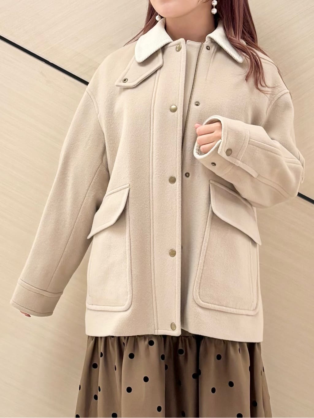Rinaさんの「DRESSTERIOR｜ウールハンティングブルゾン」を使ったコーディネート