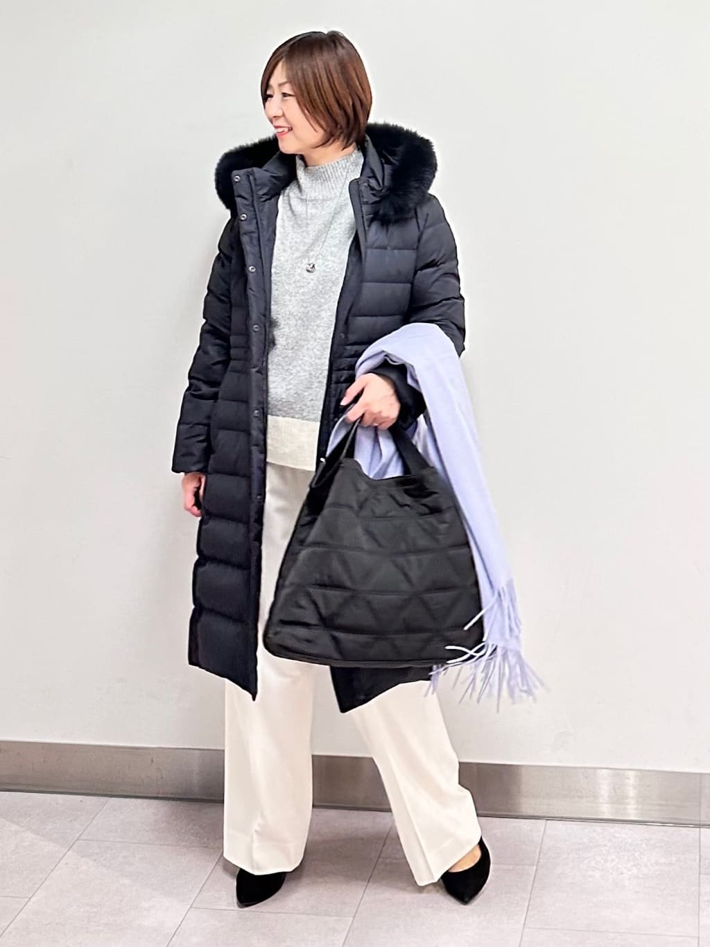 みなこさんの「UNTITLED｜【はっ水機能/フード取り外し可/防寒】ロングダウンコート」を使ったコーディネート