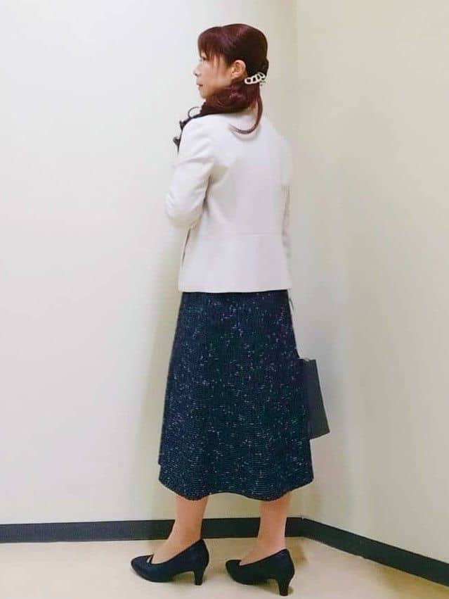 花さんの「Reflect｜【ライトアウター／通勤におすすめ◎／セットアップ可／すっきりシルエット】キレイめジャージジャケット」を使ったコーディネート