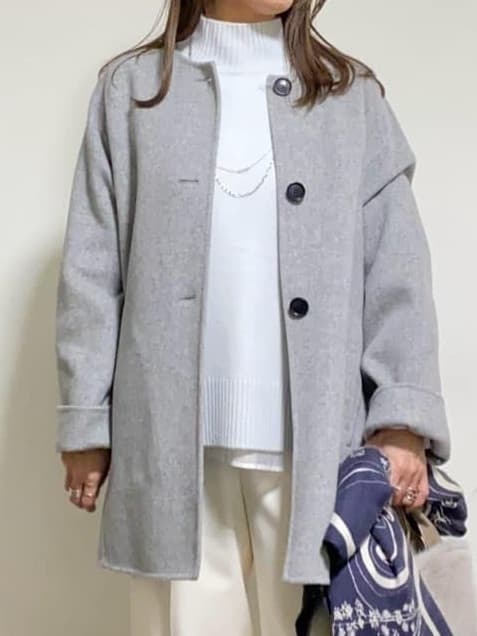 tomoさんの「UNTITLED｜【8色展開/洗える】ウールカシミヤ ハイネックニット」を使ったコーディネート