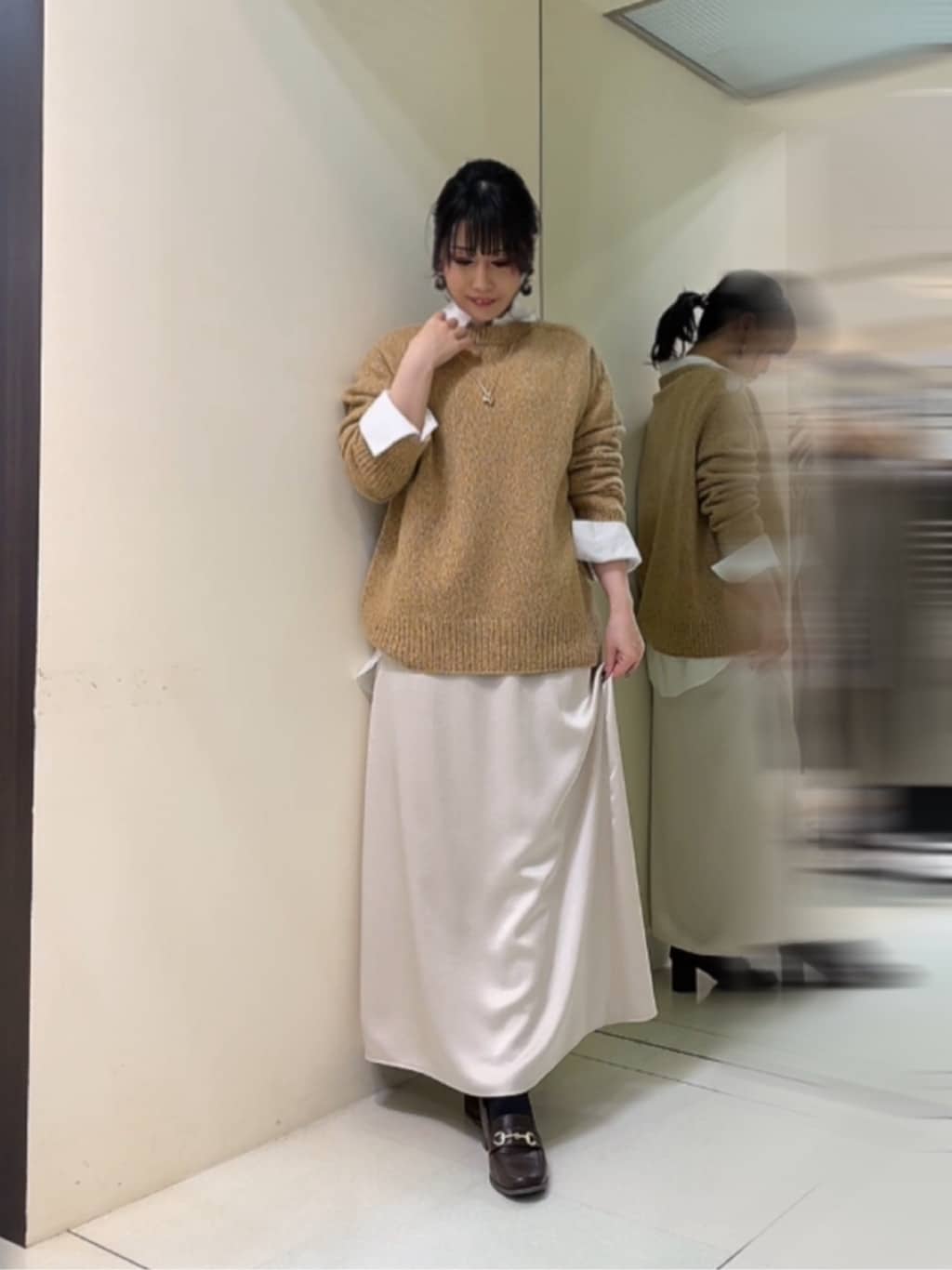 watanabeさんの「UNTITLED｜【ゆったり】三つ杢カラーニット」を使ったコーディネート