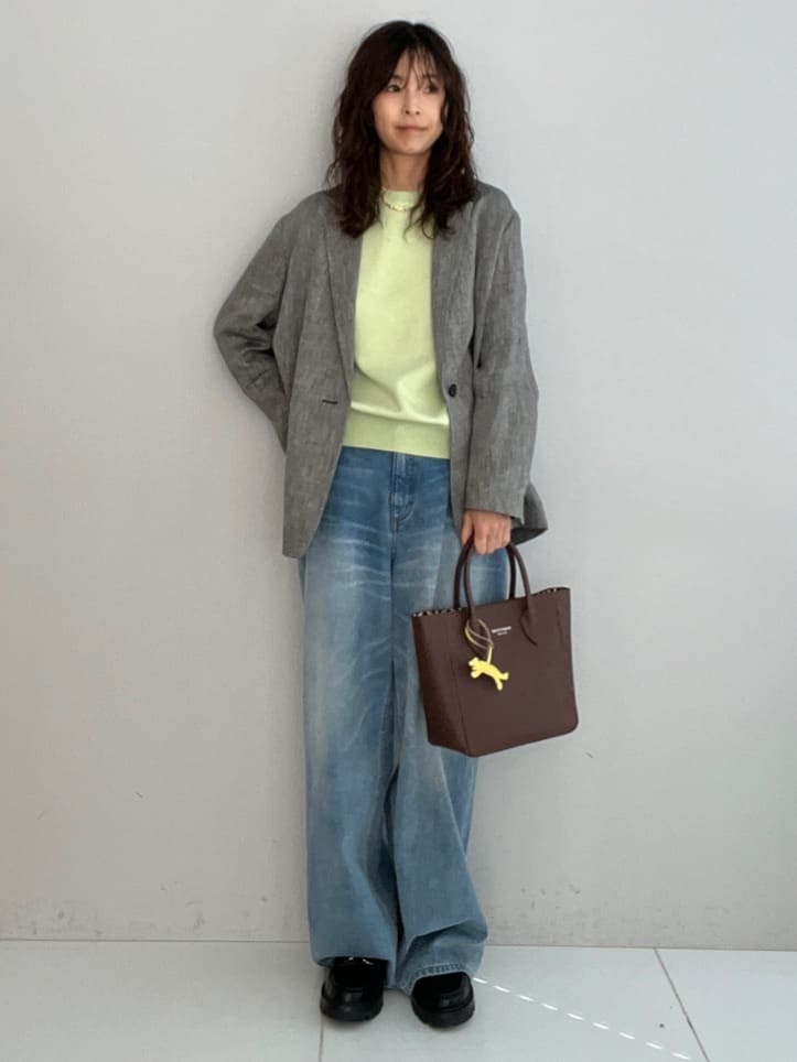 misaさんの「DRESSTERIOR｜◆ウォッシャブルコットンカシミヤプルオーバーニット」を使ったコーディネート