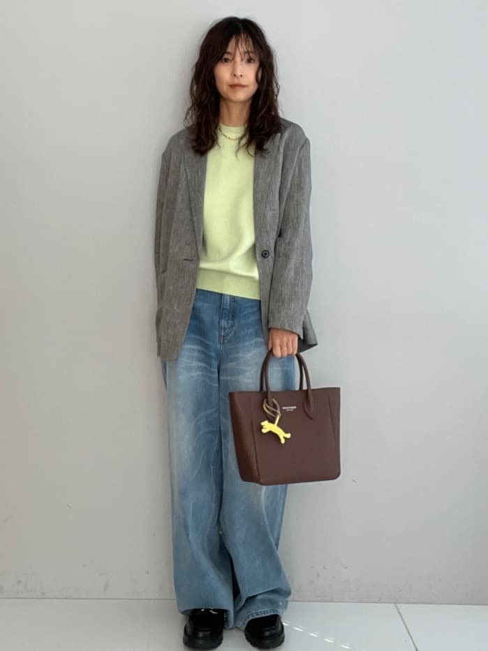 misaさんの「DRESSTERIOR｜◆ウォッシャブルコットンカシミヤプルオーバーニット」を使ったコーディネート
