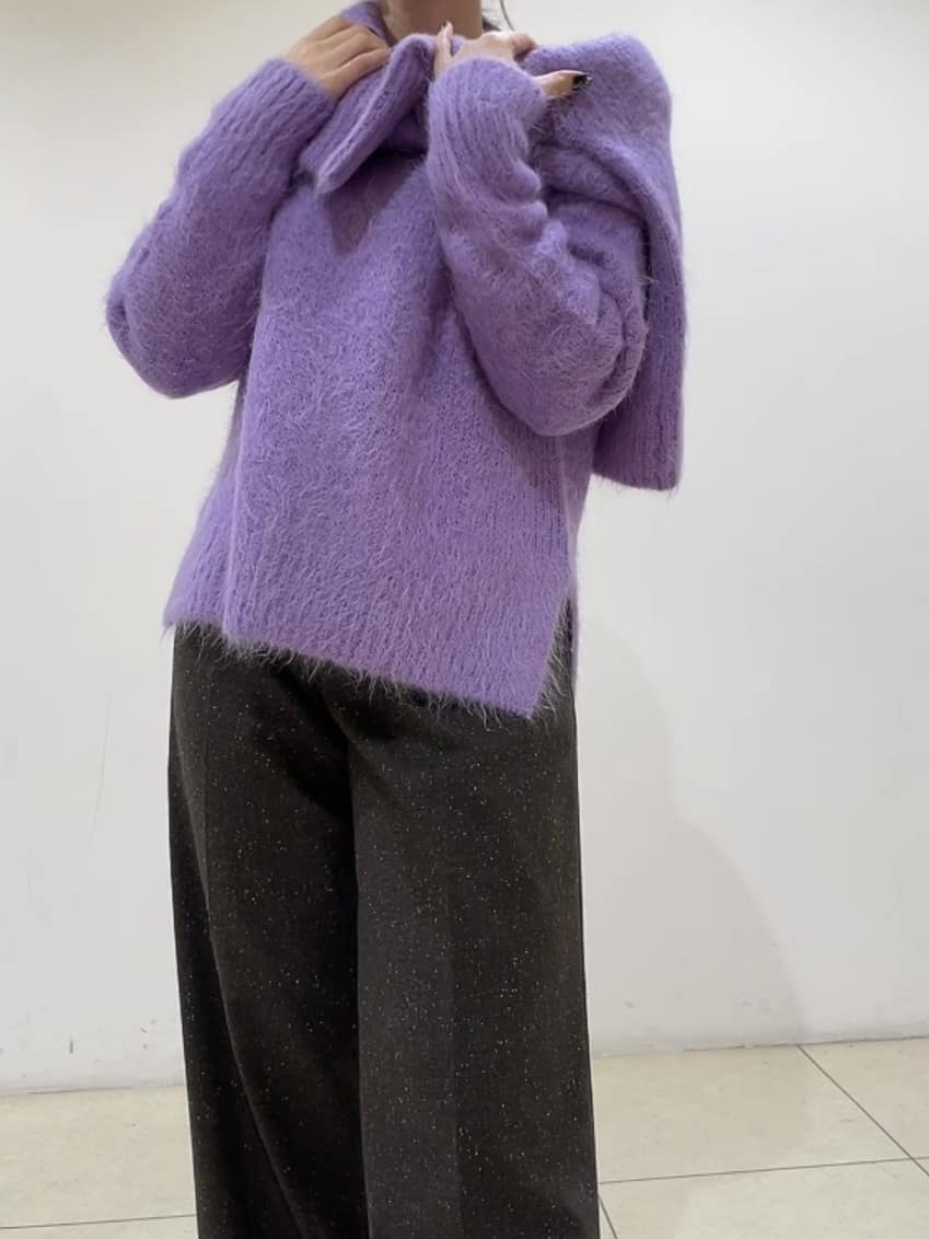 watanabeさんの「UNTITLED｜【ゆったり】アルパカ混シャギー カーディガン」を使ったコーディネート