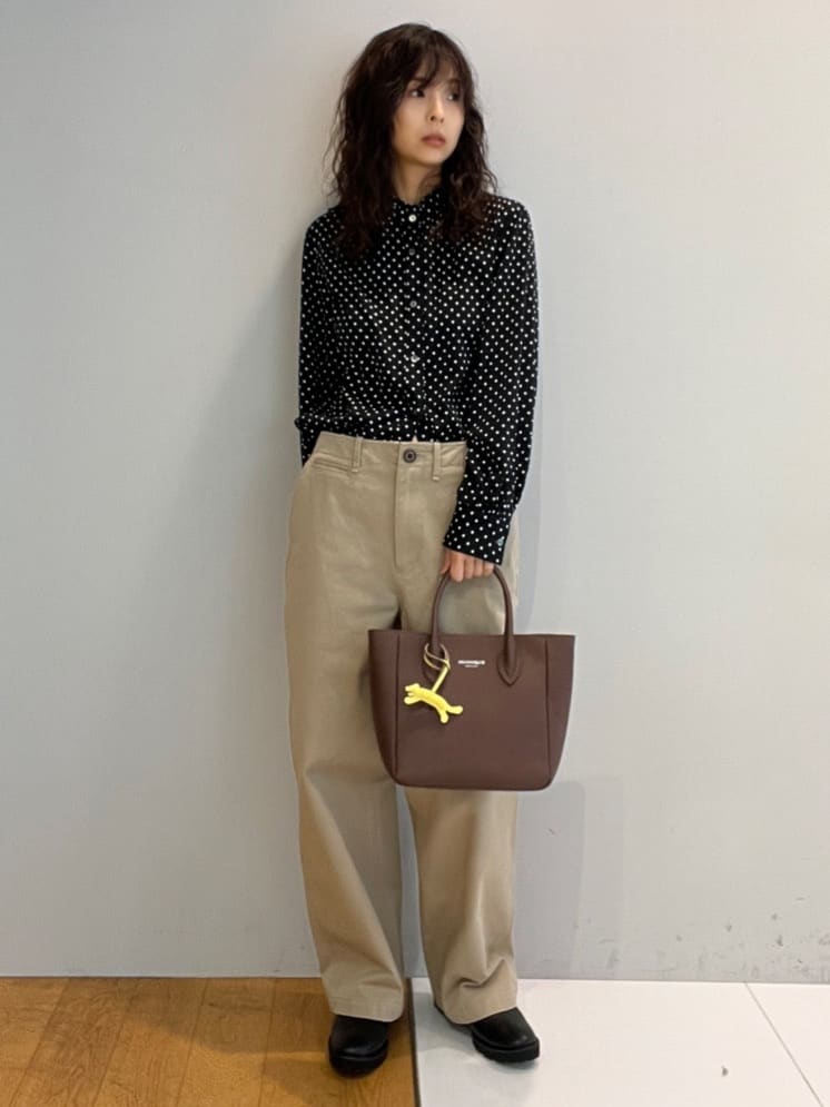 misaさんの「DRESSTERIOR｜【otonaMUSE5月号掲載/日本製】シュリンクレザーミニトート」を使ったコーディネート