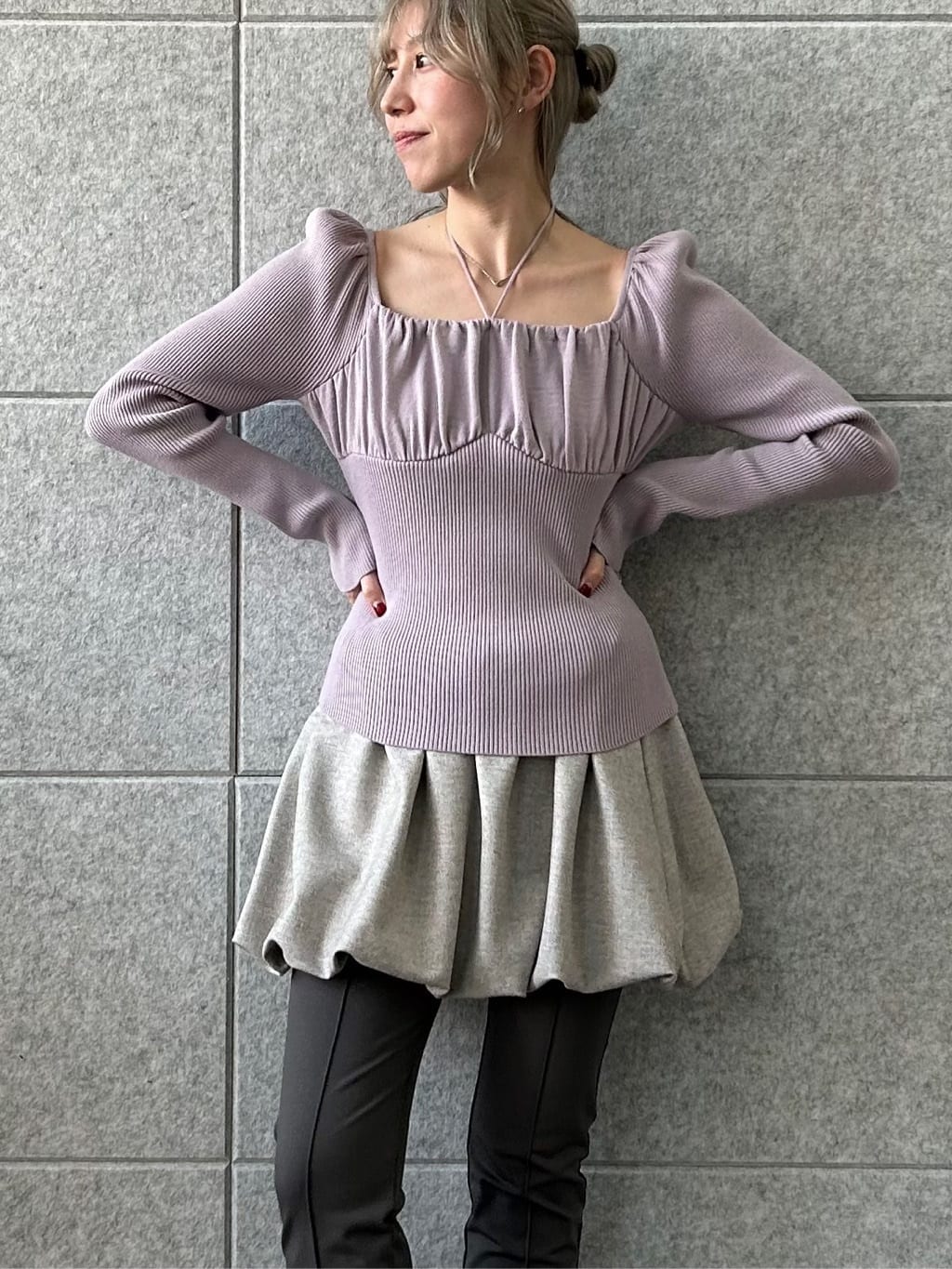 honoka Aさんの「CODE A｜femi gather rib knit」を使ったコーディネート