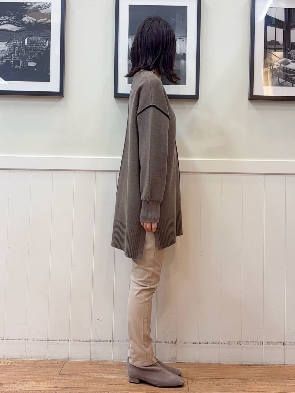 えぬさんの「SHOO･LA･RUE｜【洗濯機可/S-LL】フィット感が心地よい ハイパーストレッチスキニー裏起毛」を使ったコーディネート
