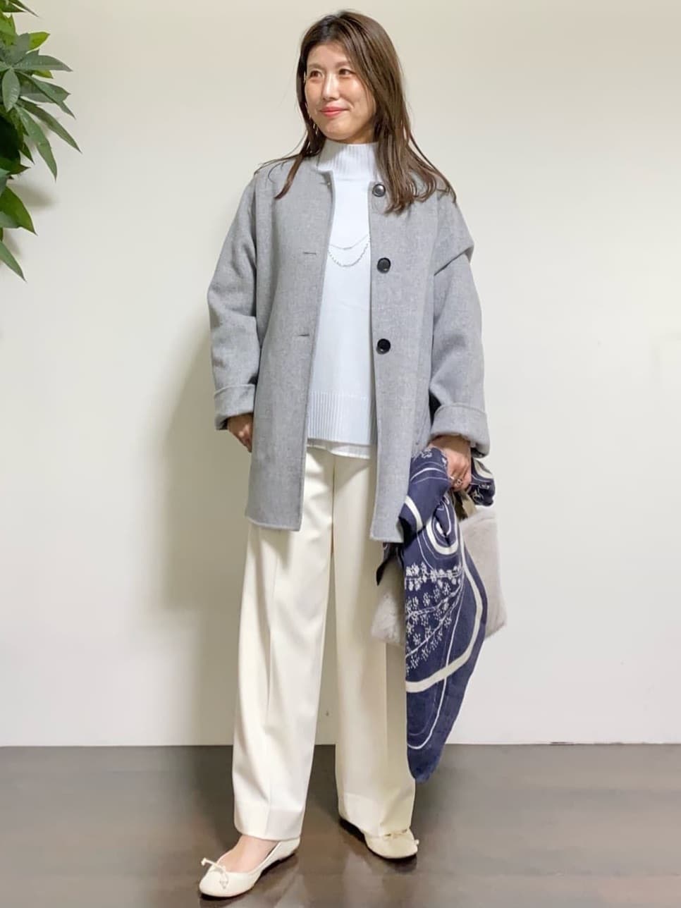 tomoさんの「UNTITLED｜【8色展開/洗える】ウールカシミヤ ハイネックニット」を使ったコーディネート