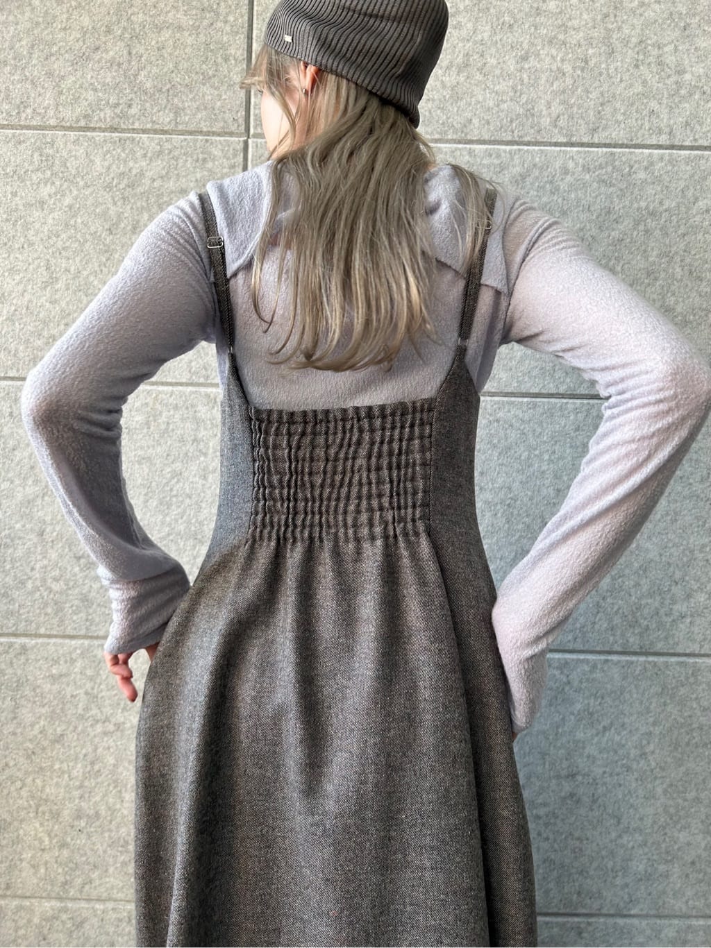 honoka Aさんの「CODE A｜tweed zip cami dress」を使ったコーディネート