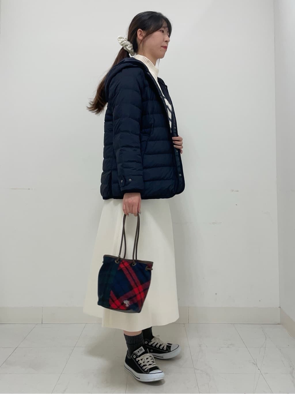 KANNAさんの「Dessin｜メルトンジャージフレアスカート」を使ったコーディネート