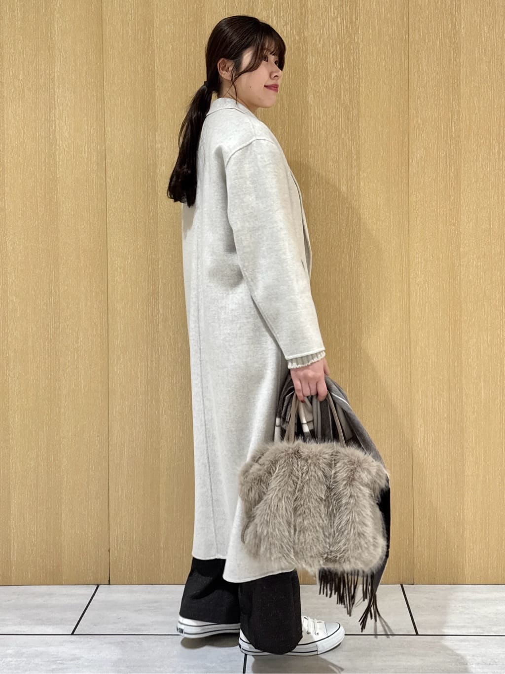 nanaさんの「UNTITLED｜【洗える】スポンディッシュ ケーブル柄ニット」を使ったコーディネート