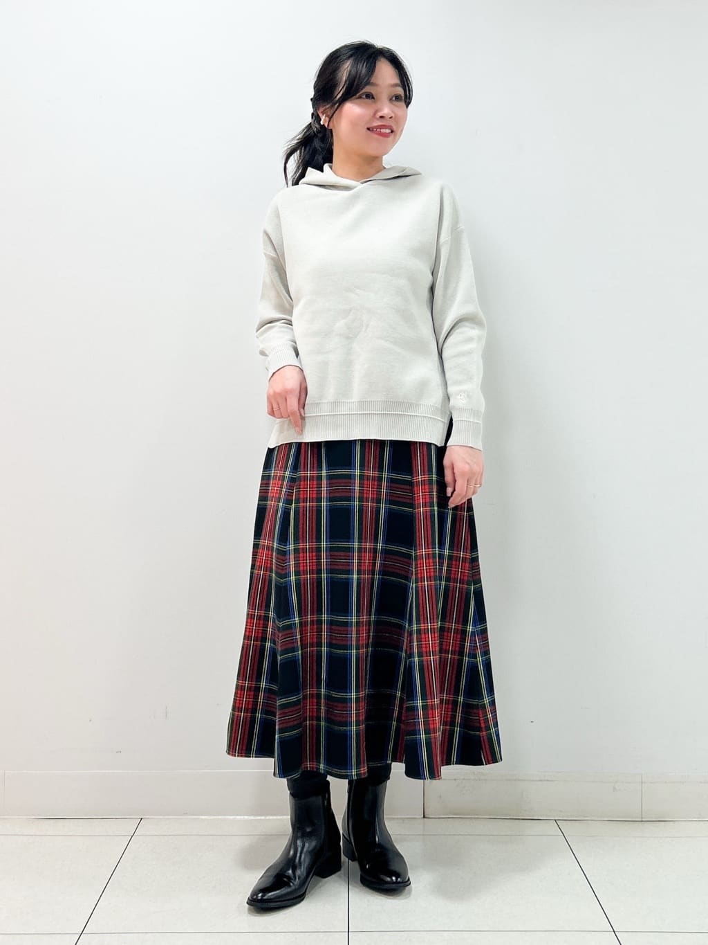 Kaiさんの「Dessin｜【洗える／体型カバー】ちょうどいいニットパーカ」を使ったコーディネート