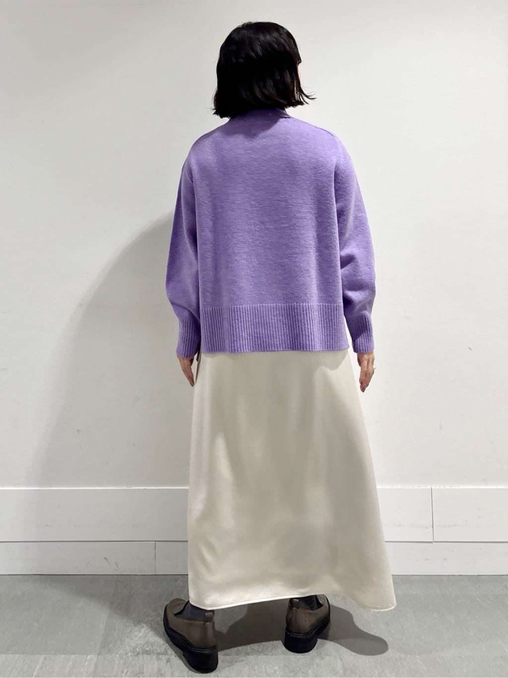 モエカさんの「UNTITLED｜【8色展開/洗える】ウールカシミヤ ハイネックニット」を使ったコーディネート