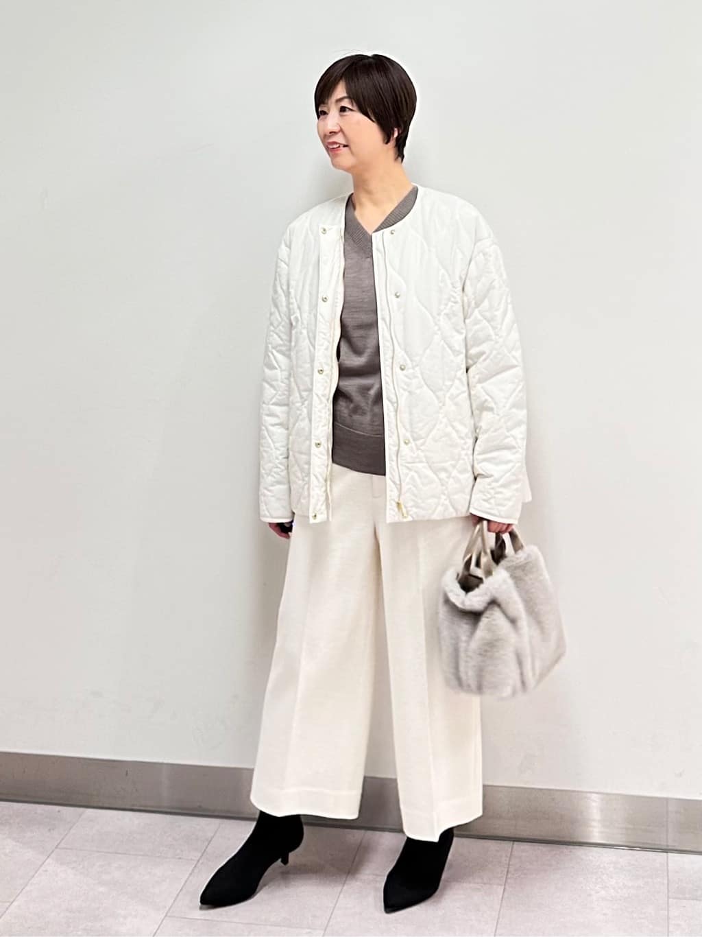 みなこさんの「UNTITLED｜【8色展開/洗える】ウールカシミヤ ハイネックニット」を使ったコーディネート