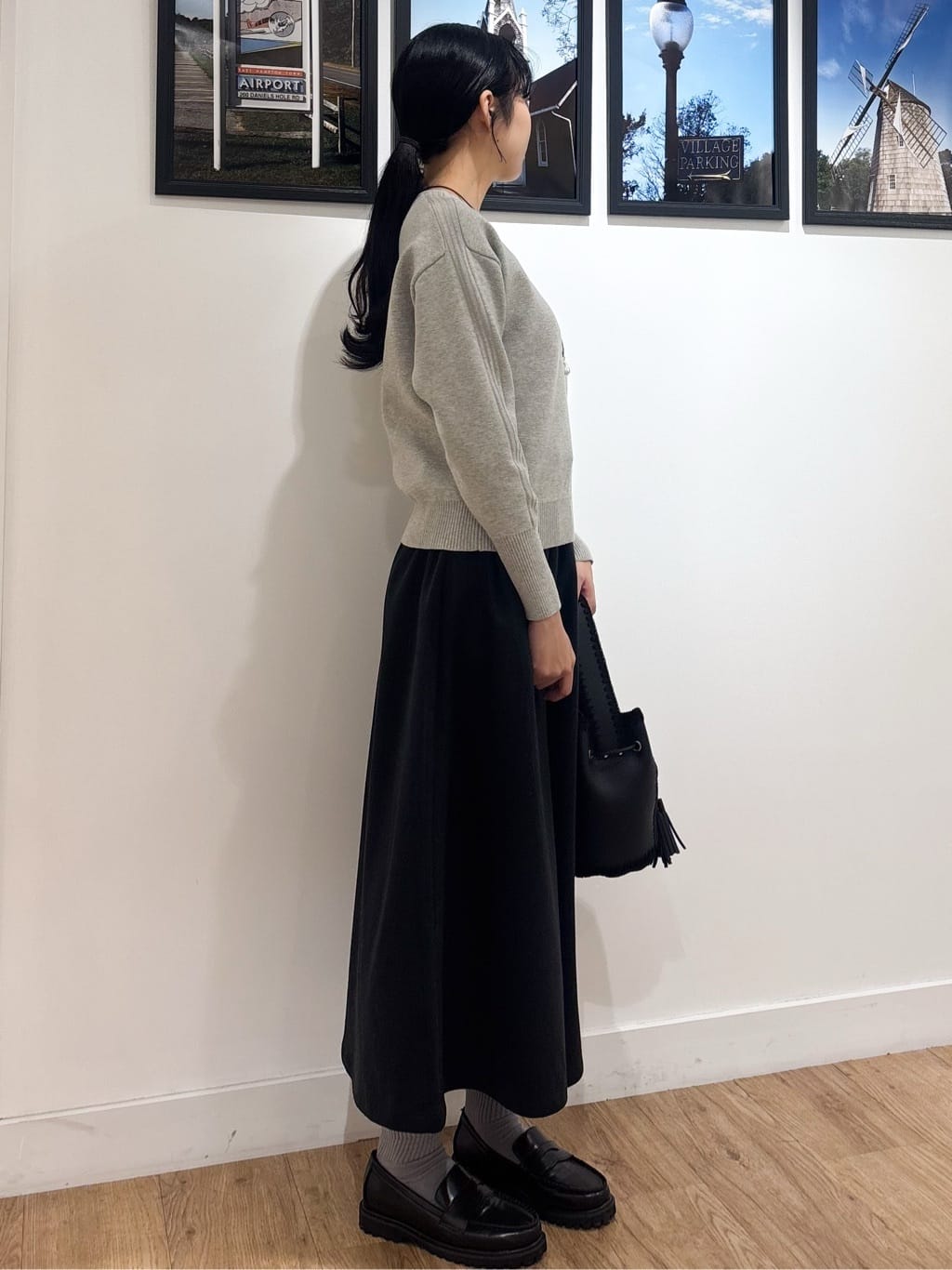 Ririkaさんの「Dessin｜【洗える】カシミヤブレンドスウェットライクニット」を使ったコーディネート