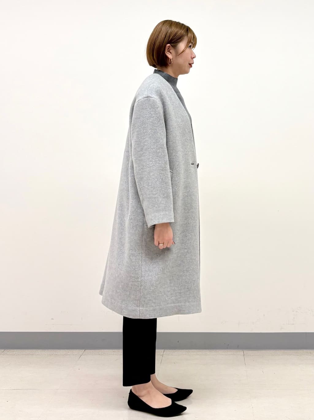 まいこさんの「INDIVI｜【軽量／ウール混】ライトフォルム ロングコート」を使ったコーディネート