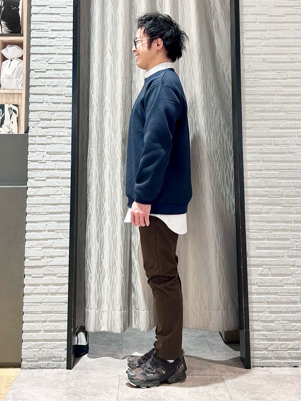 KENJI Iさんの「THE SHOP TK｜【裏起毛で暖かい】レトロフリーススウェット 洗濯機OK」を使ったコーディネート