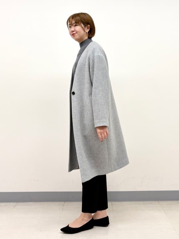 まいこさんの「INDIVI｜【軽量／ウール混】ライトフォルム ロングコート」を使ったコーディネート