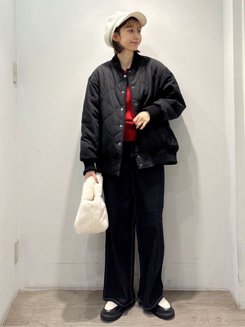 ぶまりんさんの「OPAQUE.CLIP｜《リバーシブル》キルティングブルゾン」を使ったコーディネート