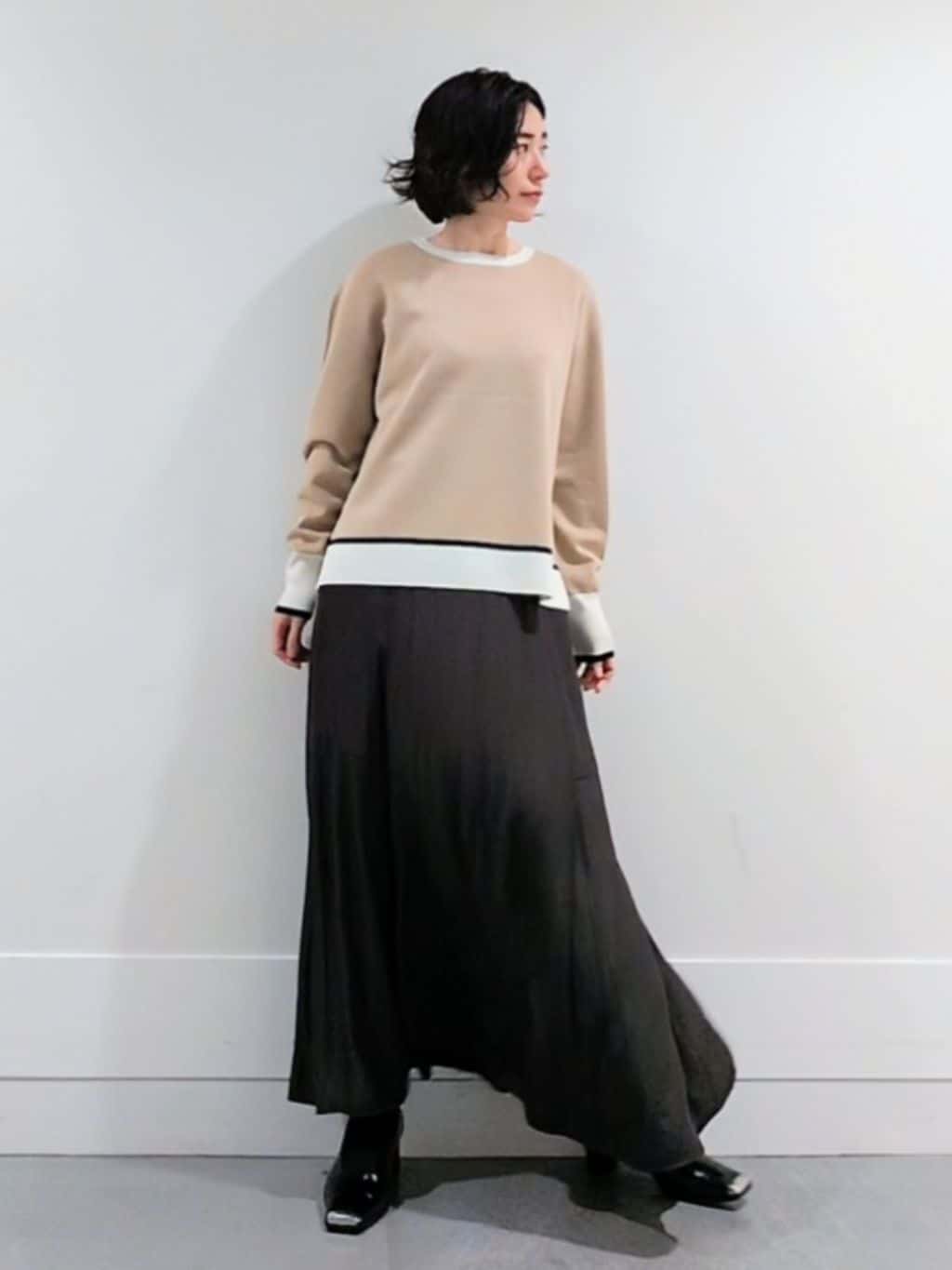 ミズタさんの「UNTITLED｜【アンサンブル可/洗える】ウールミラノリブニット」を使ったコーディネート