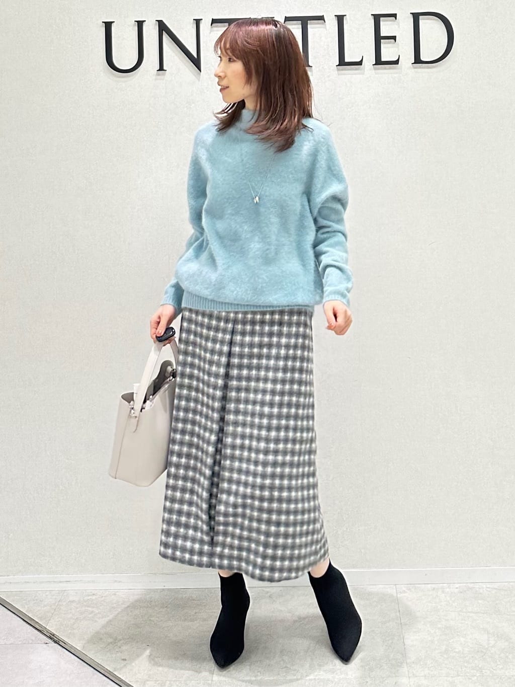 Miwaさんの「UNTITLED｜【日本製／通勤／フォーマル】カシミヤ混ノーカラーコート」を使ったコーディネート