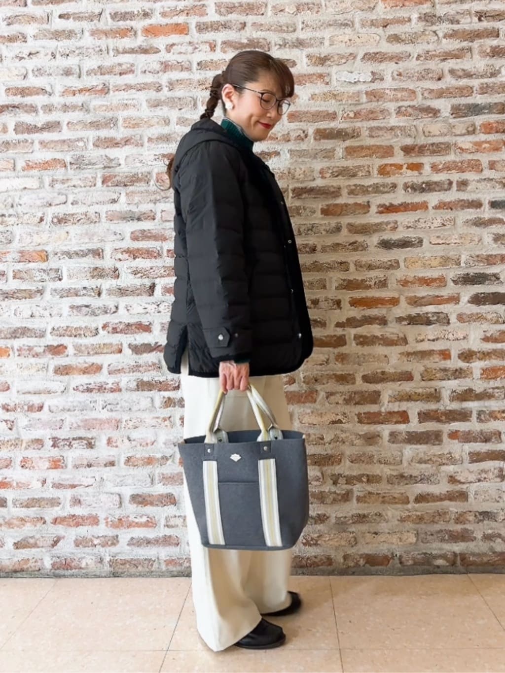 Yasucoさんの「Dessin｜【撥水・2WAY】ミュラーダウンコートミドル丈」を使ったコーディネート