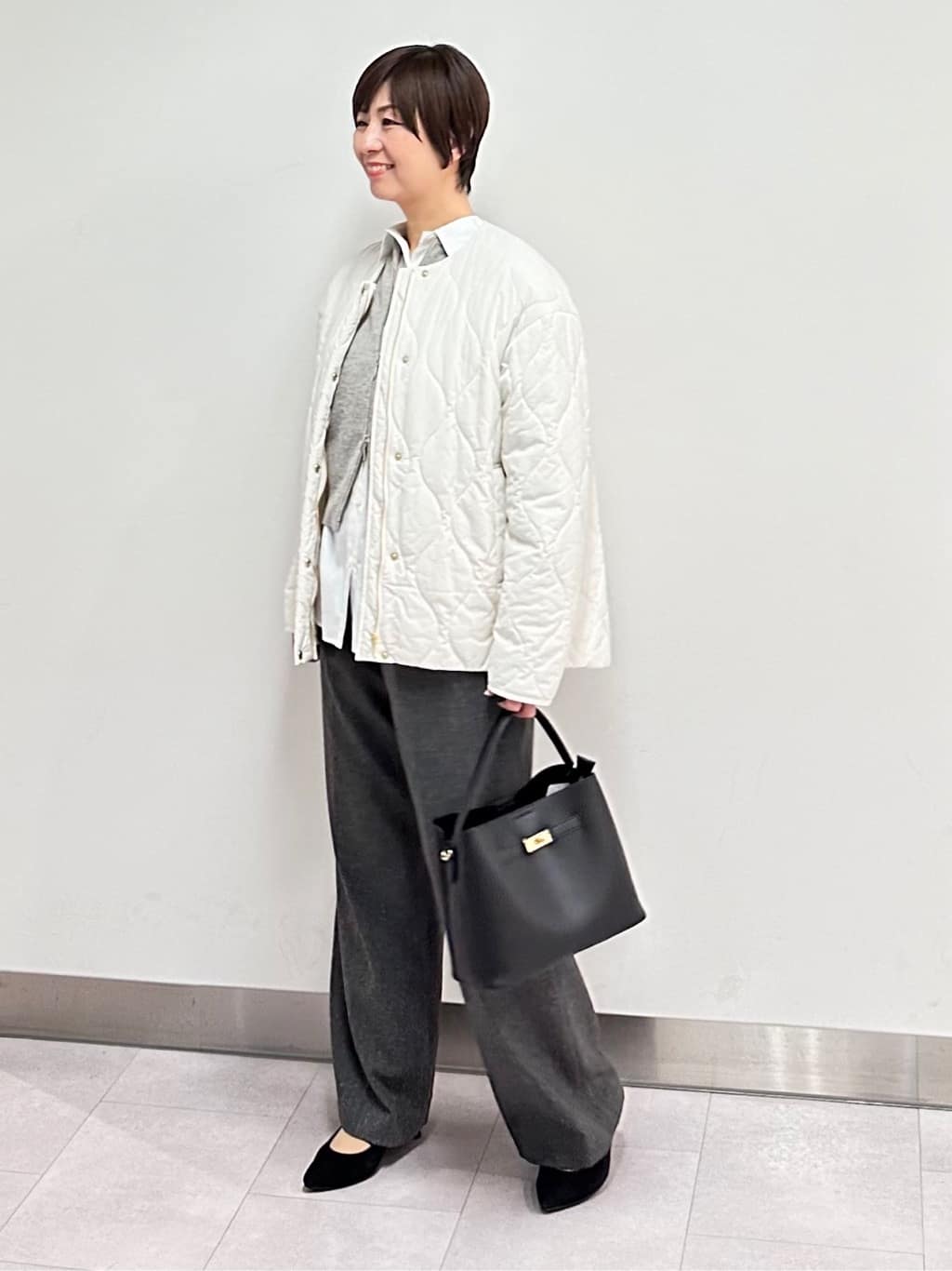 みなこさんの「UNTITLED｜【8色展開/洗える】ウールカシミヤ ハイネックニット」を使ったコーディネート