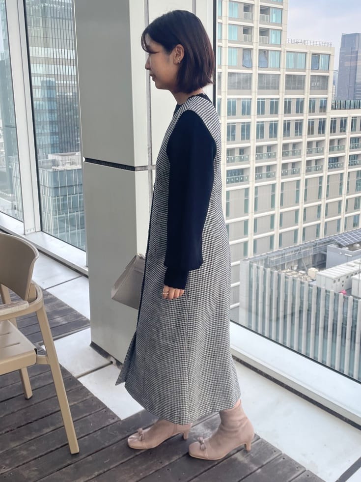 abeさんの「Couture brooch｜【洗える/スカラデザイン】パフスリーブ ニット」を使ったコーディネート