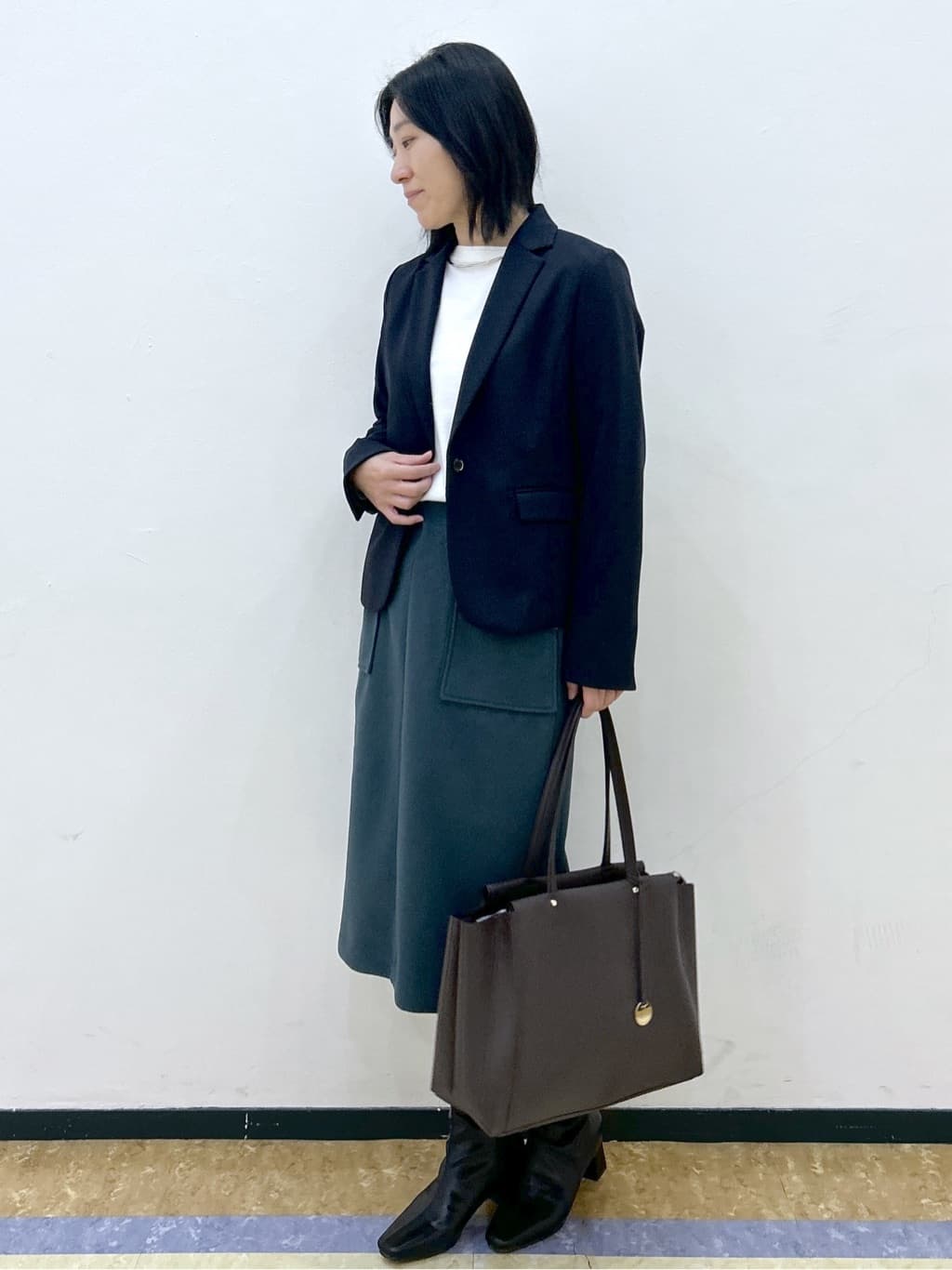 su.さんの「index｜《5色展開／XS-LLサイズ》ストレッチテーラードジャケット／セットアップ対応【イージーアイロン】」を使ったコーディネート