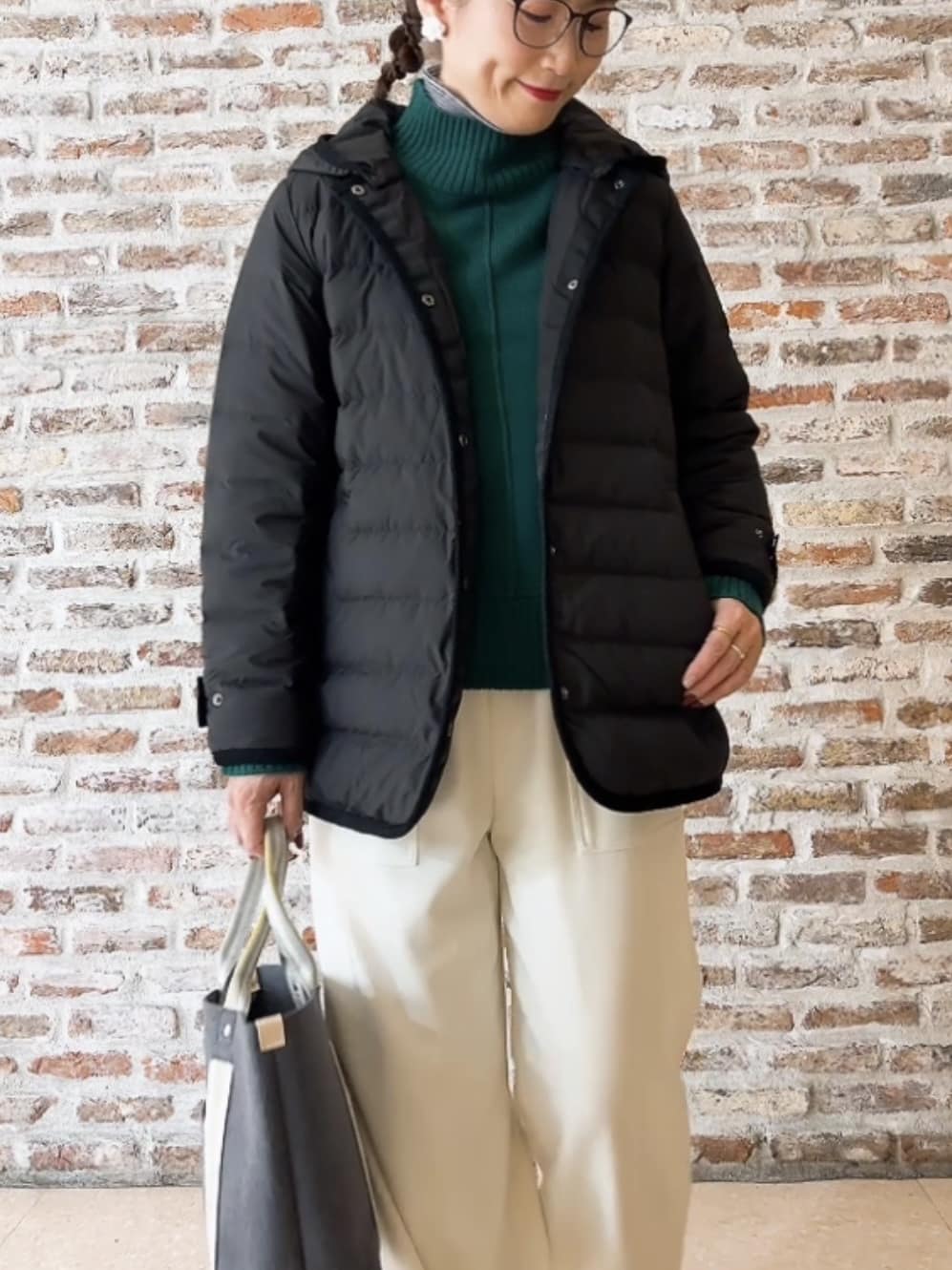 Yasucoさんの「Dessin｜【撥水・2WAY】ミュラーダウンコートミドル丈」を使ったコーディネート