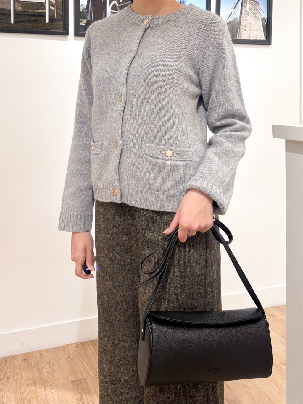 Ririkaさんの「Dessin｜ウールカシミヤカーディガン」を使ったコーディネート