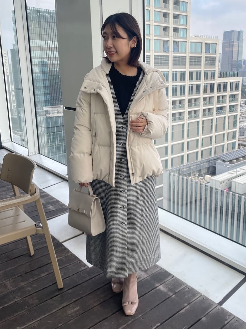 abeさんの「Couture brooch｜【冬の名品・撥水】愛されダウン」を使ったコーディネート