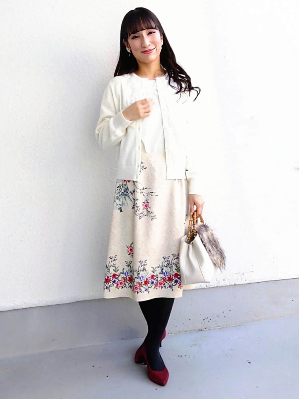 keinaさんの「SunaUna｜【上品/華やか】クラフトニット」を使ったコーディネート