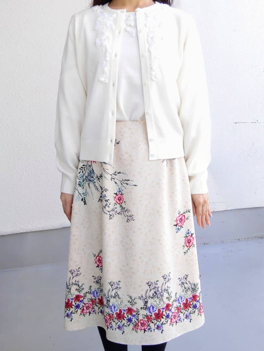 keinaさんの「SunaUna｜【上品/華やか】クラフトニット」を使ったコーディネート