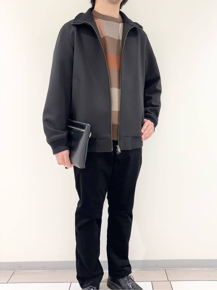 及川さんの「TAKEO KIKUCHI｜【JUST ONE LAYER】ダウンファブリック ジップアップ リブ ブルゾン」を使ったコーディネート
