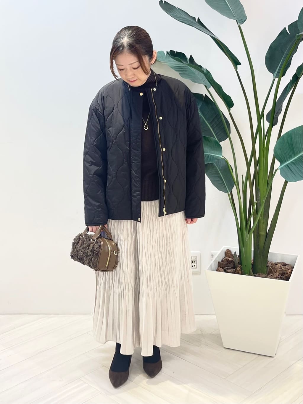 Tomoさんの「UNTITLED｜【8色展開/洗える】ウールカシミヤ ハイネックニット」を使ったコーディネート