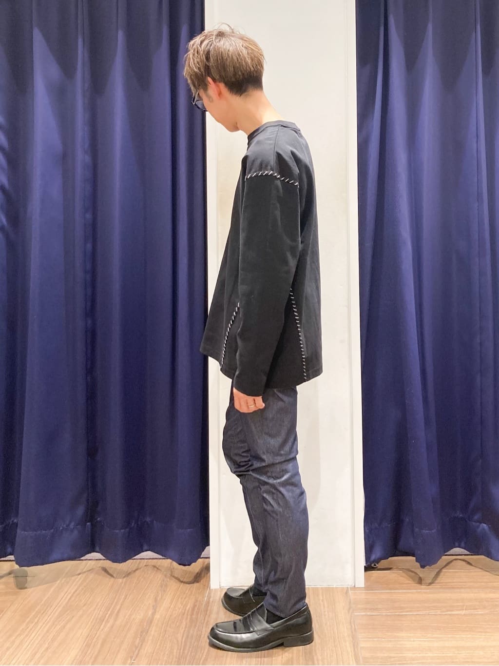 つーじーさんの「THE SHOP TK｜ハンドステッチ長袖Tシャツ 【洗濯機OK】」を使ったコーディネート