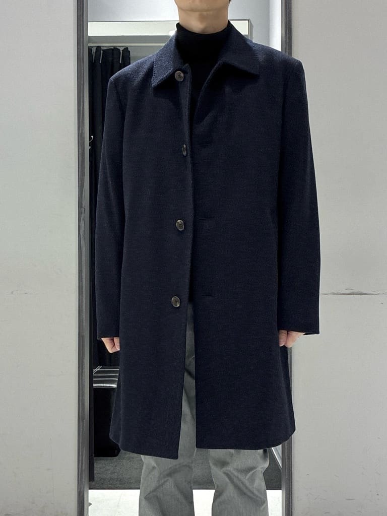 わいずみさんの「TAKEO KIKUCHI｜カシミヤブレンド ビーバー調ステンカラーコート」を使ったコーディネート