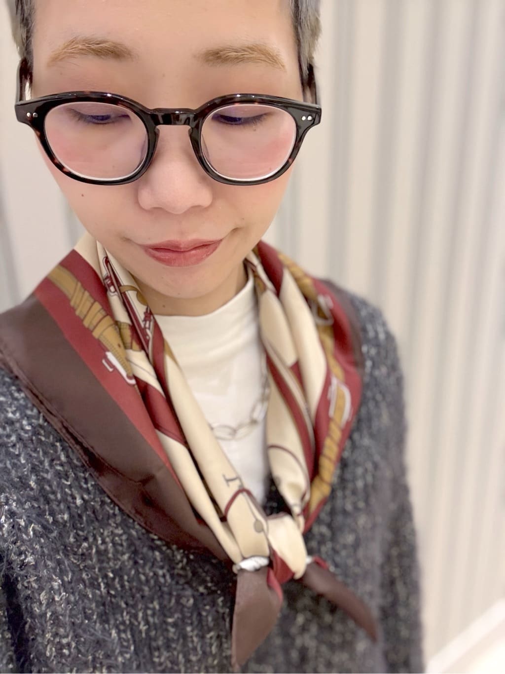  Ayumiさんの「grove｜オーバーサイズフェザーカーディガン」を使ったコーディネート