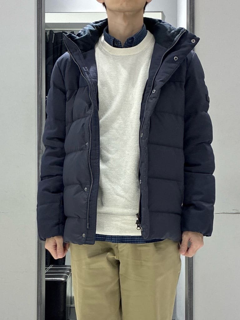 わいずみさんの「TAKEO KIKUCHI｜カラーコンビ ダウンブルゾン」を使ったコーディネート
