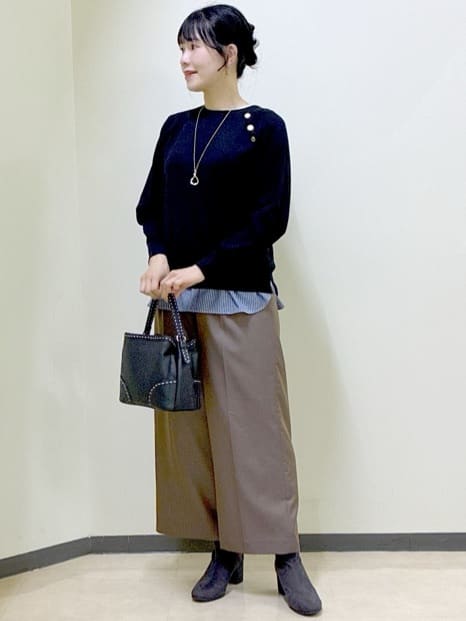  beni_gingerさんの「Reflect｜【ゆったり着られる◎】ラグランスリーブニット」を使ったコーディネート
