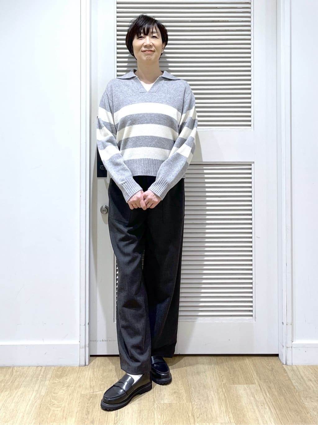 Miyazakiさんの「Dessin｜【裏地付き/洗える】コンフォートワイドパンツ」を使ったコーディネート