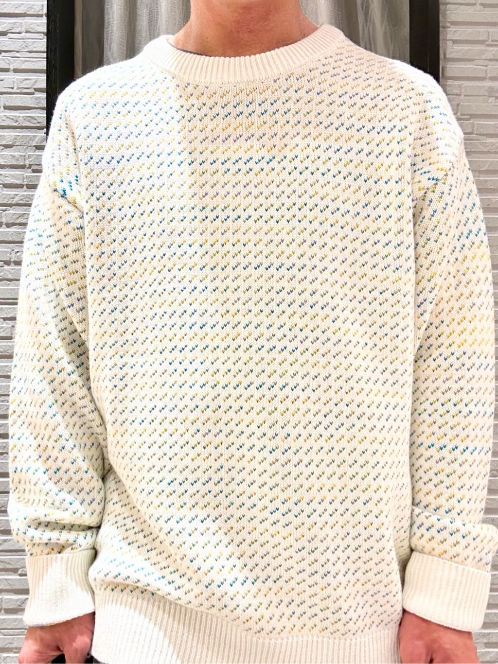 KENJI Iさんの「THE SHOP TK｜バーズアイグラデーションニット 洗濯機OK／ユニセックスでおすすめ！」を使ったコーディネート