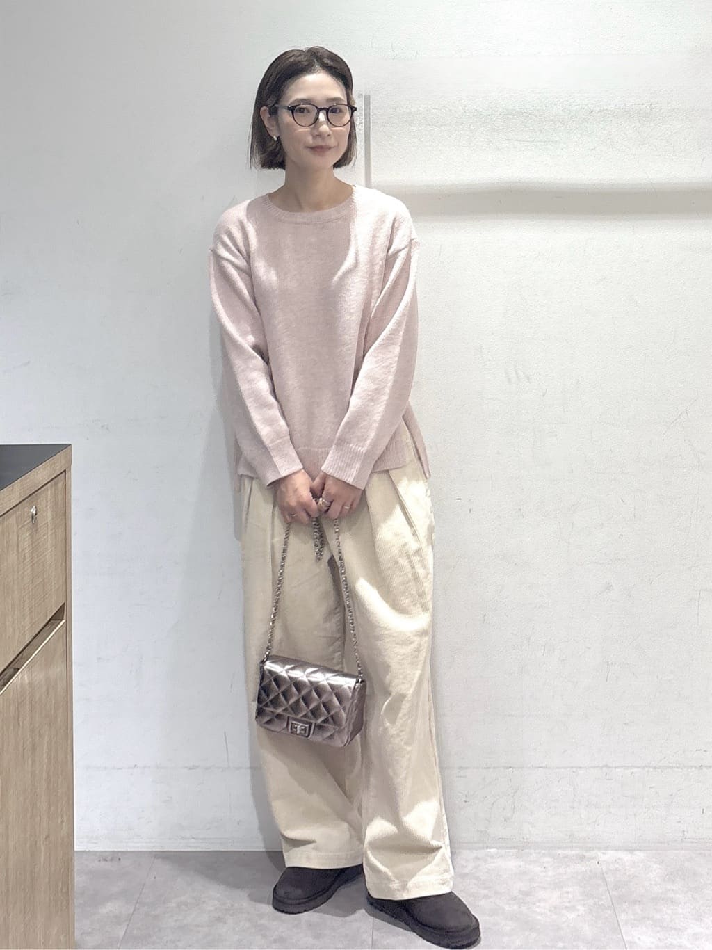 たけねぇさんの「OPAQUE.CLIP｜リラクシークルーネックニット【洗濯機OK】」を使ったコーディネート
