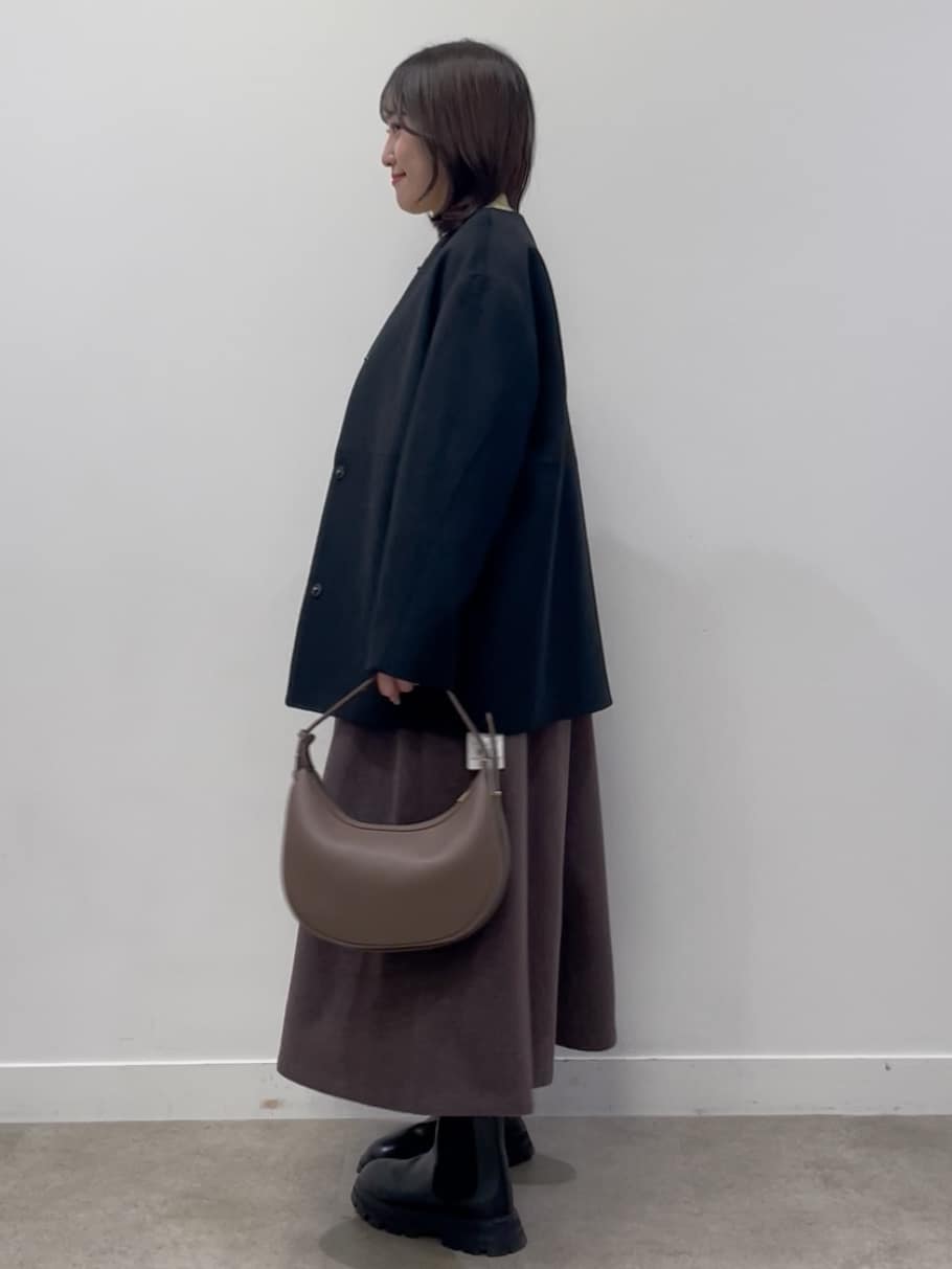 yukariさんの「Dessin｜ウール混クルーネックコート」を使ったコーディネート